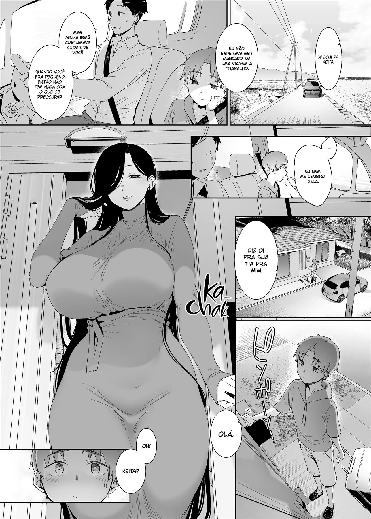 Safadezas na Casa da Tia: Keita se depara com segredos picantes em Hentai HQ Brasileiro