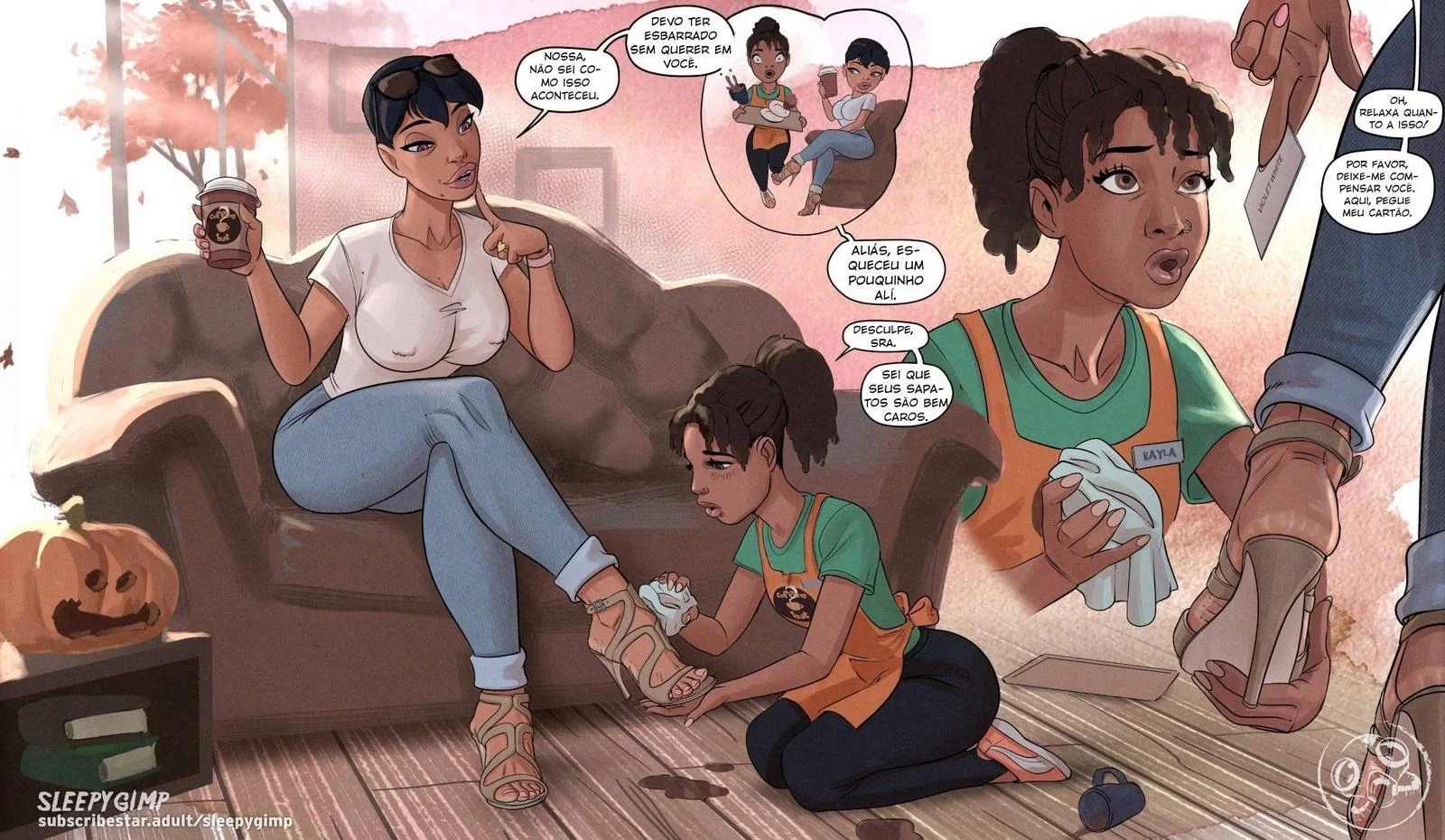 Violet & Kayla: Misturando Amor e Sacanagem – HQ de Romance Lésbico em Hentai HQ Brasileira