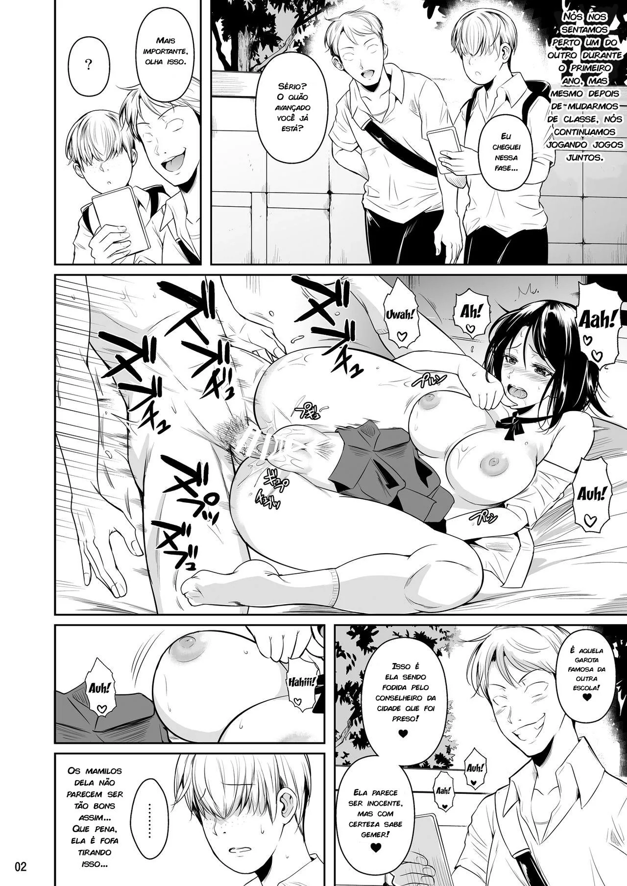 Sokushitsu x Sokuhame Gakuen: O Herdeiro Sortudo e a Colegial Piranha Em Hentai HQ Brasileiro