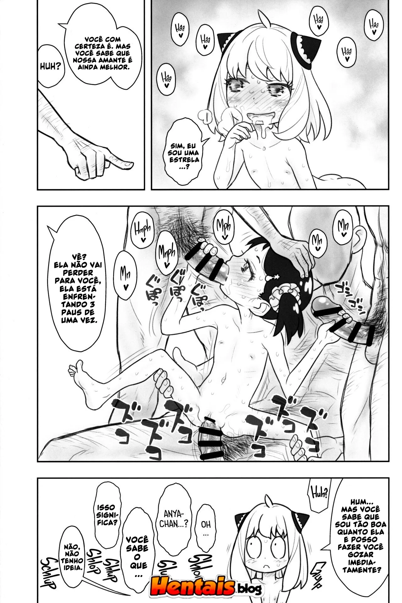 Loli Piranha Dando a Buceta para a Piroca Grande em um Hentai HQ Brasileiro