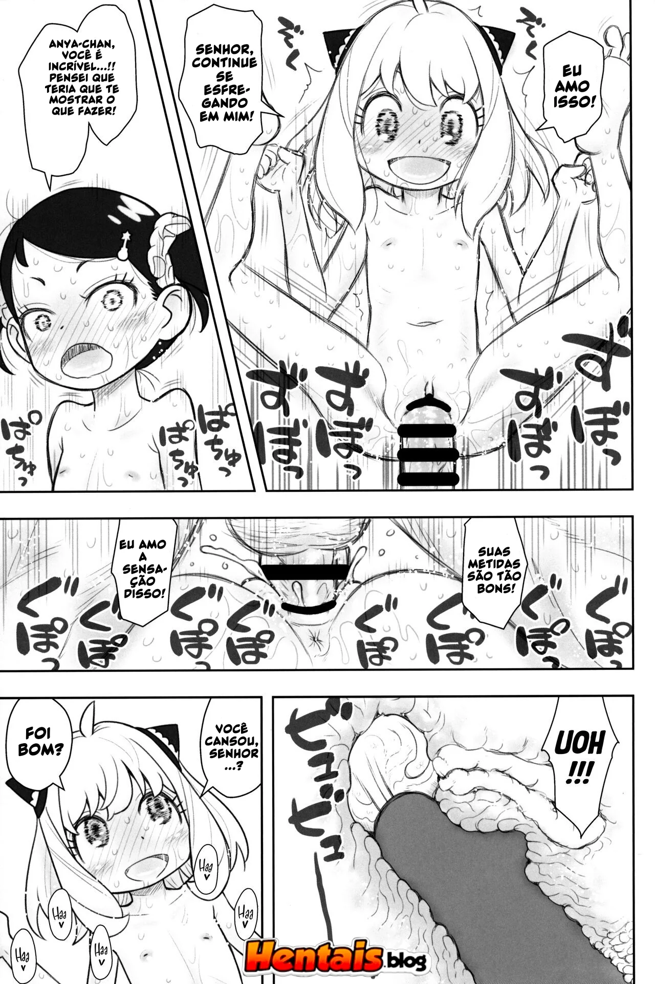 Loli Piranha Dando a Buceta para a Piroca Grande em um Hentai HQ Brasileiro