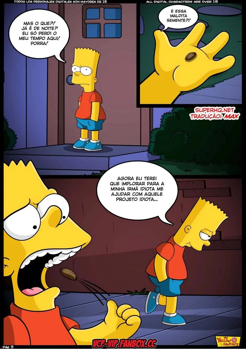 Bart e o Professor Frink: Aulas Particulares de Ciências em Hentai HQ Brasileiro