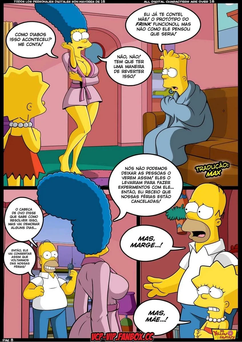 Bart e o Professor Frink: Aulas Particulares de Ciências em Hentai HQ Brasileiro