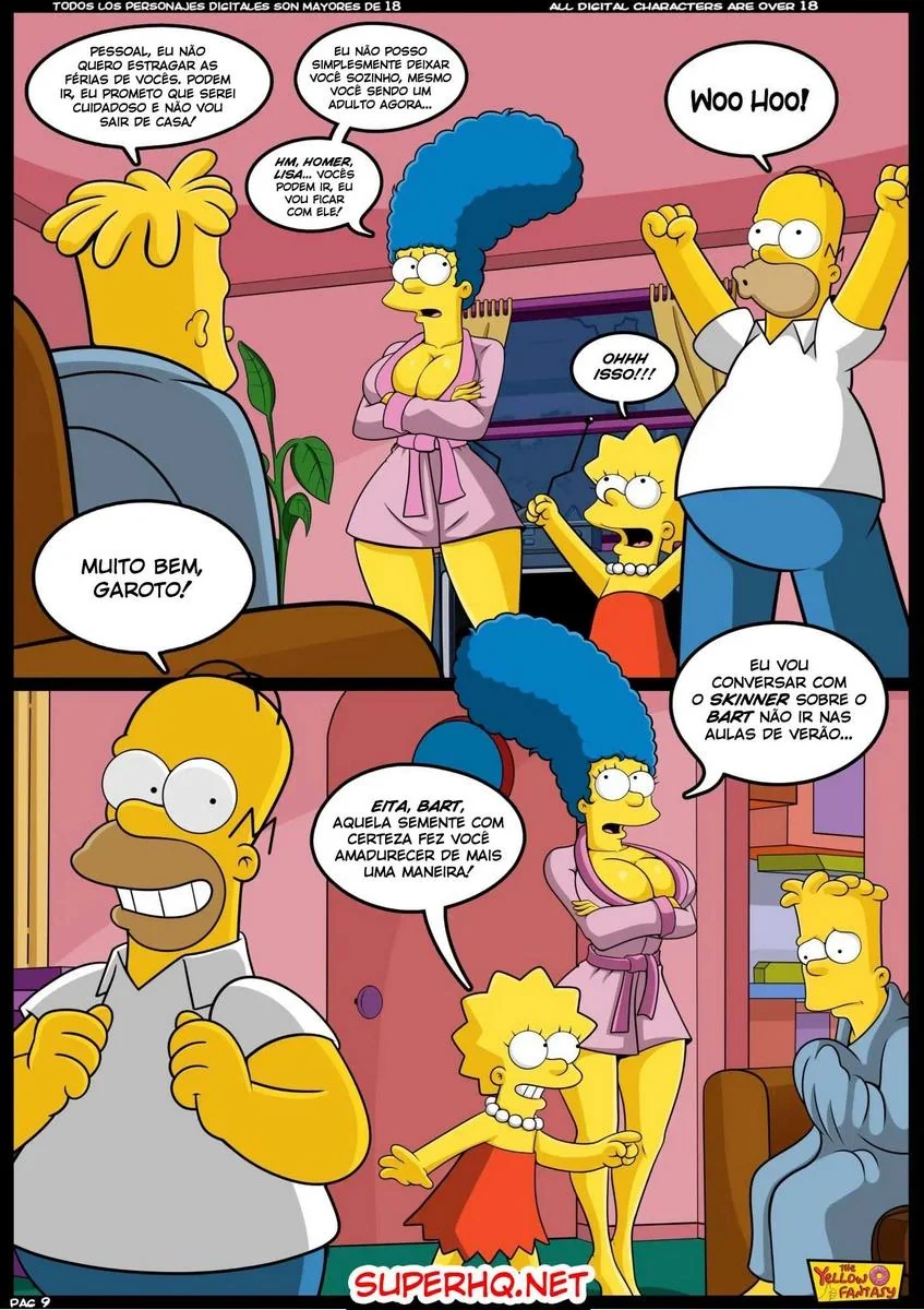Bart e o Professor Frink: Aulas Particulares de Ciências em Hentai HQ Brasileiro