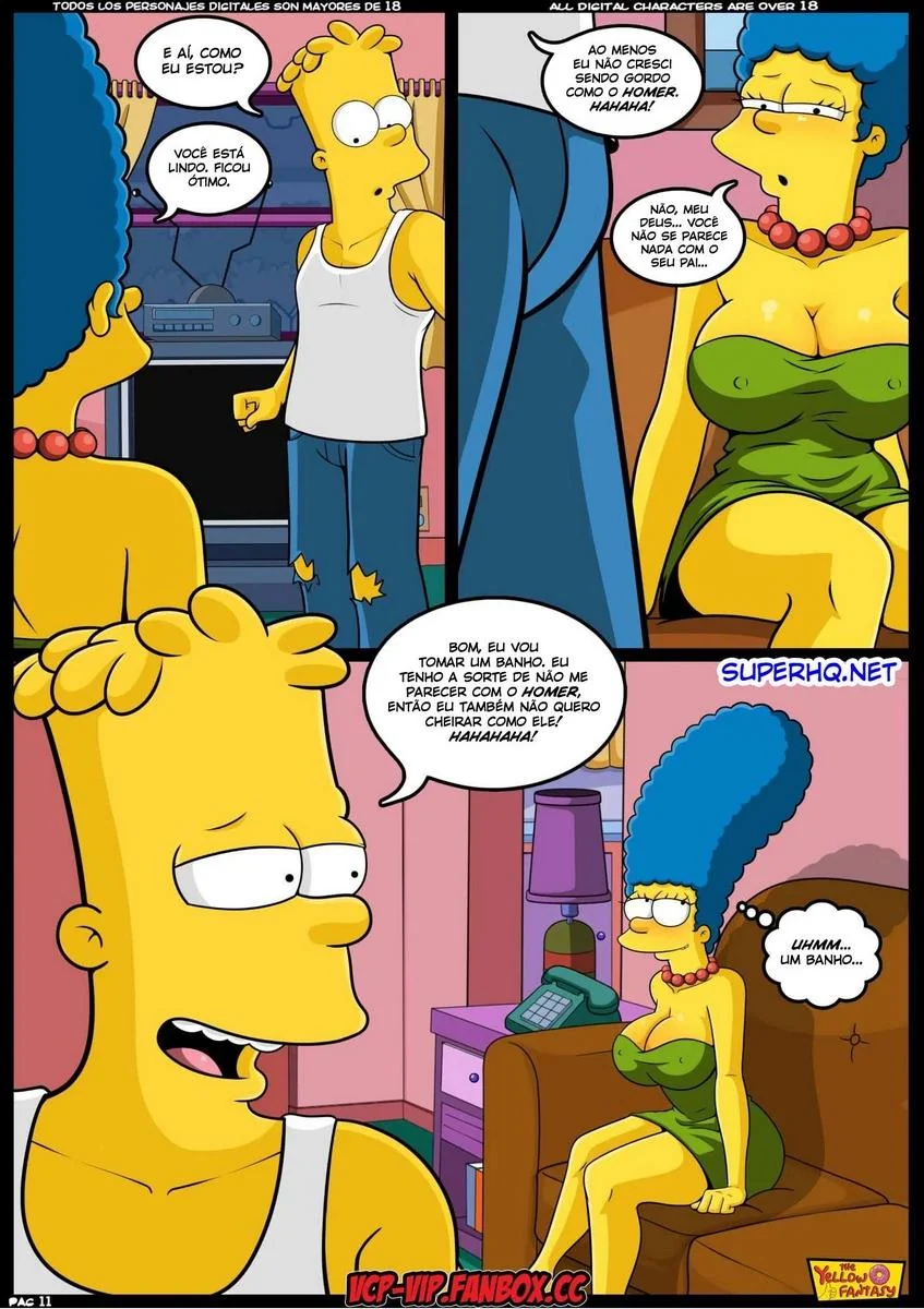 Bart e o Professor Frink: Aulas Particulares de Ciências em Hentai HQ Brasileiro
