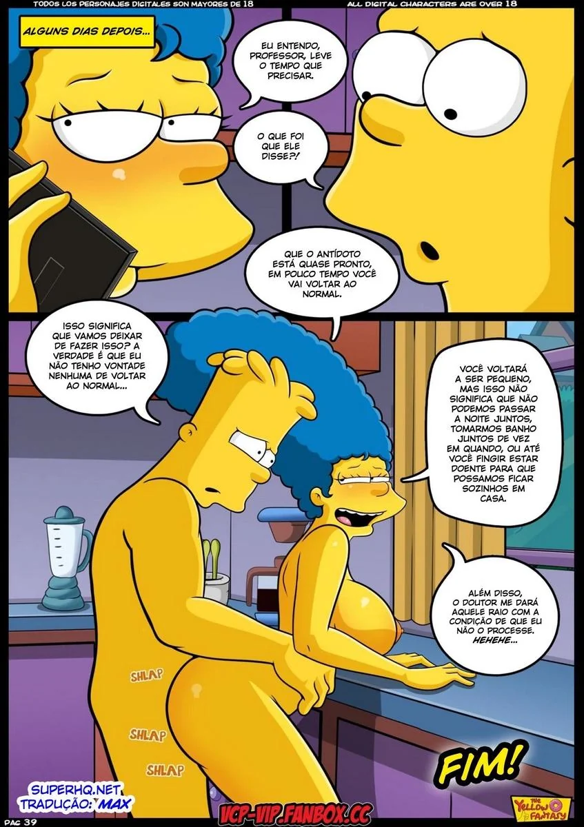 Bart e o Professor Frink: Aulas Particulares de Ciências em Hentai HQ Brasileiro