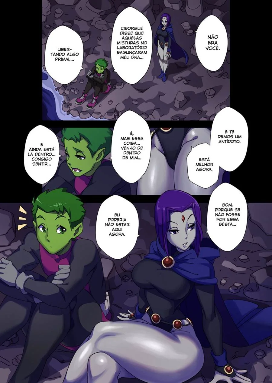 Teen Titans Hentai: Mutano Enfia a Piroca em Ravena” em HQ Brasileiro