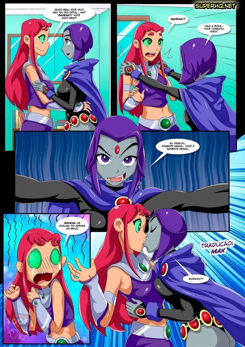 Estelar e Ravena se entregam ao prazer em novo filme Yuri Hentai dos Jovens Titãs | Hentai HQ