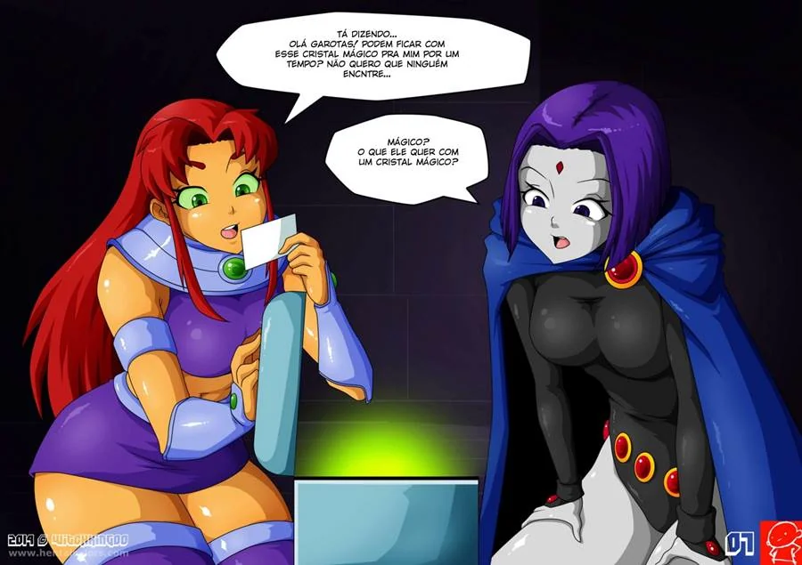 Teen Titans: Safadas do Robin Mexendo no Cristal Mágico em HQ Brasileiro