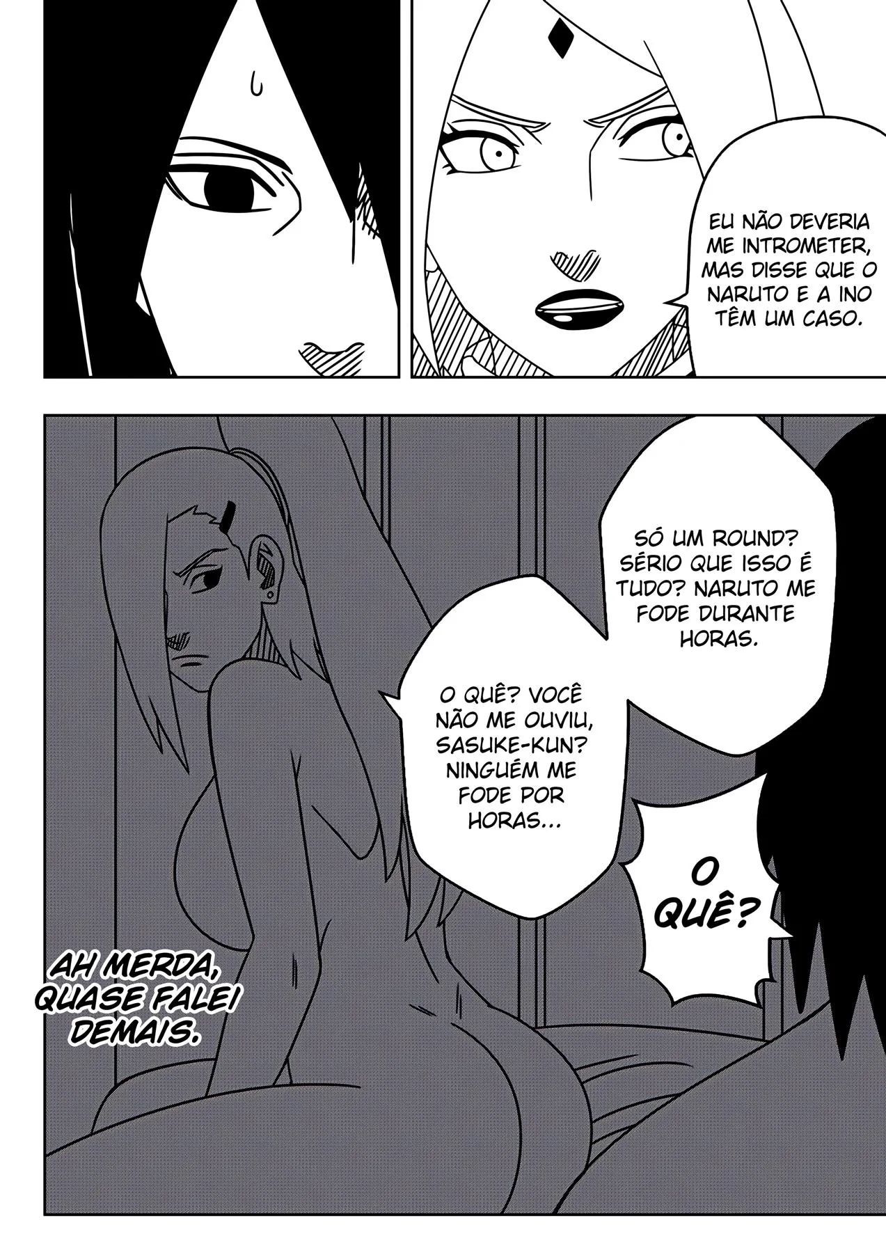 Naruto o puto safado traiendo Hinata e Sakura em Hentai HQ Brasileiro