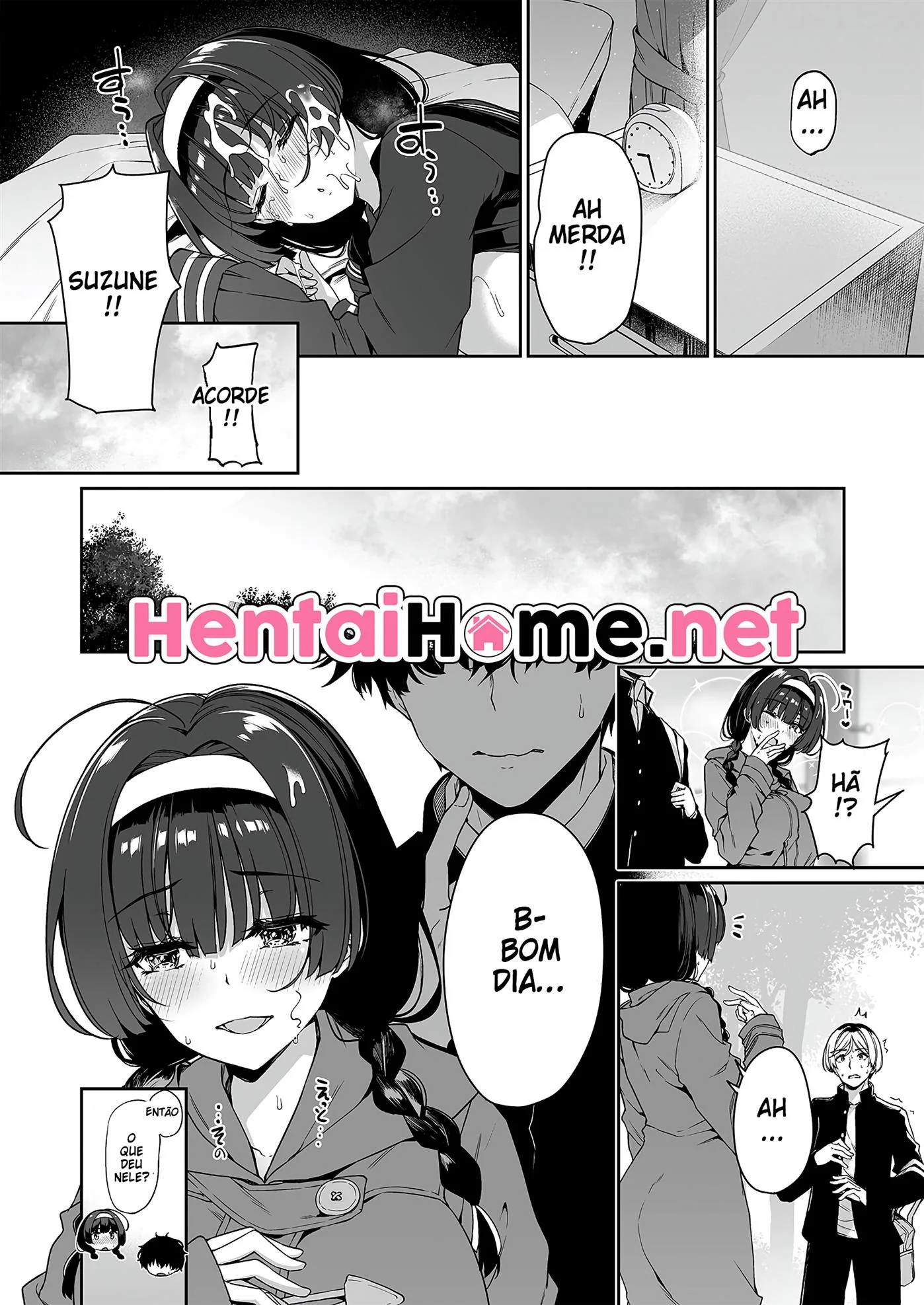 Brigas, Sexo Grupal e Peitudas: Akiho e sua amiga piranha em Hentai HQ Brasileiro