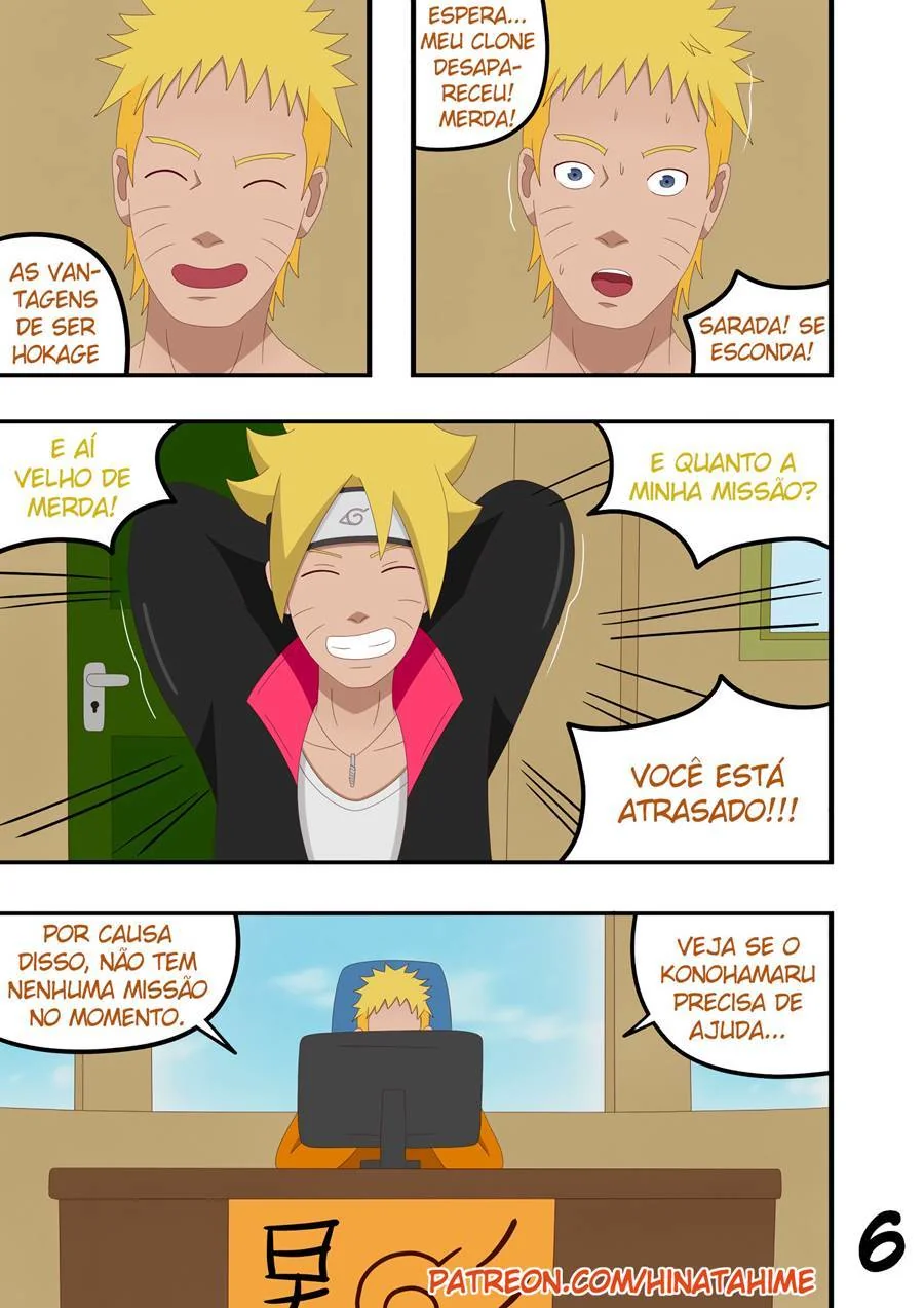 Naruto Uzumaki e sua família piranha em HQ de incesto