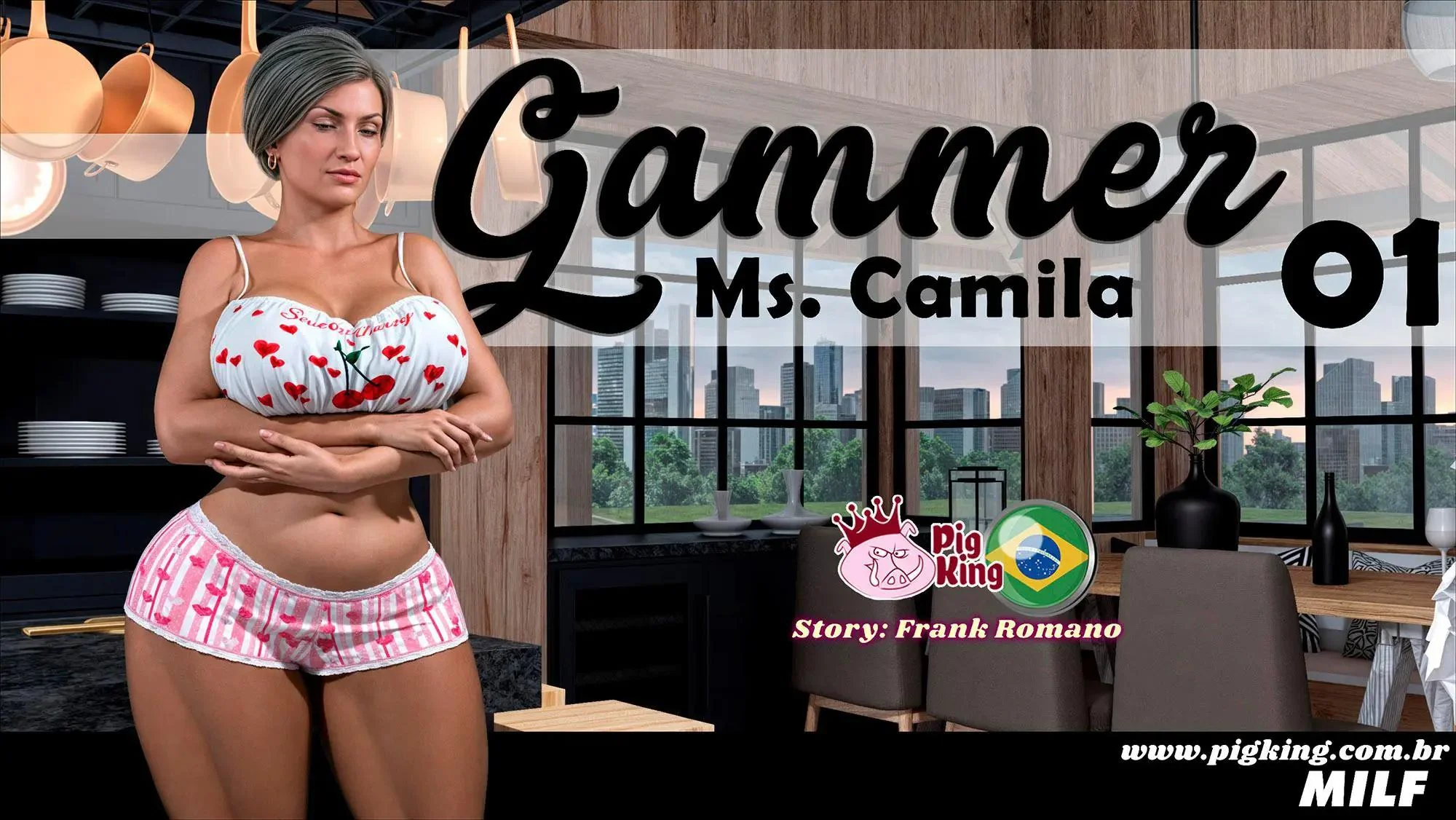 Quarentona Safada: Camila e a Piroca do Filho em Hentai HQ Brasileiro