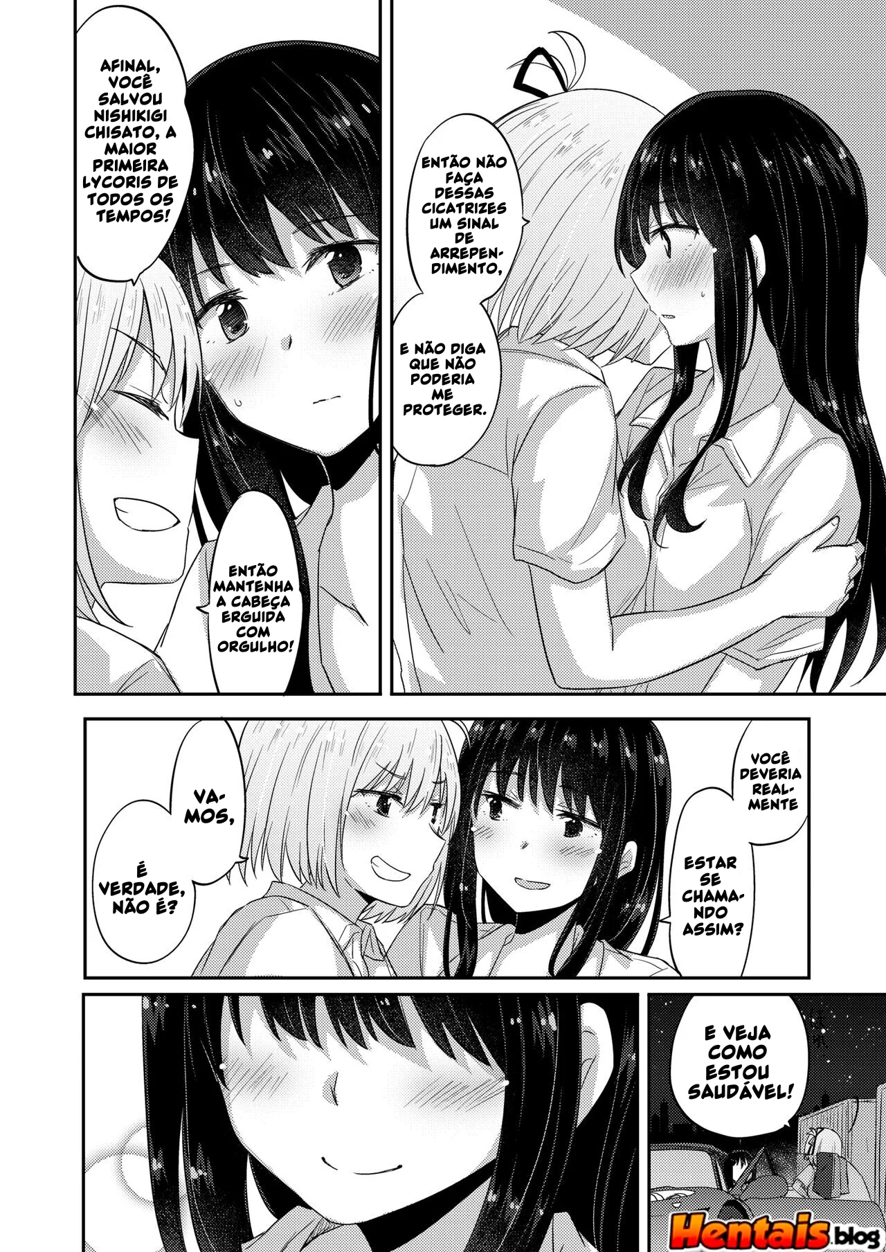 Chisato leva rola no ombro e é cuidada por takina inoue – Hentai HQ Brasileiro